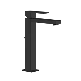 Gessi Rettangolo Смеситель для раковины с донным клапаном и высоким изливом 128мм, цвет: черный (11921#299)