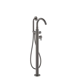Fantini Icona Classic Смеситель напольный для ванны с ручной лейкой, цвет Matt Gun Metal PVD (53 P5 R080B)