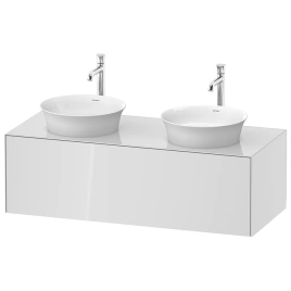 Duravit White Tulip Тумбочка подвесная, 408x1300x550 мм, 1 выдвижной ящик, цвет: белый высокоглянцевый (WT4978B8585)