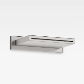 Armani Roca Island Каскадный излив, 237х151х57мм, настенный монтаж, цвет: brushed steel (7.5A18.7.6VS.0)