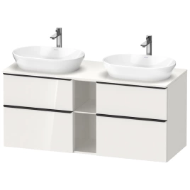 Duravit D-Neo Тумбочка подвесная, 644x1400x550 мм, 2 ящика, цвет: белый высокоглянцевый (DE4970B2222)