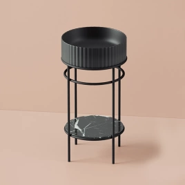 Artceram VOGUE Мраморная полка для металлической консоли, цвет marquinia black (TFA012 90)
