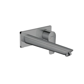 Hansgrohe Talis E Встраиваемый смеситель для раковины, излив 225мм (внешняя часть), цвет: шлифованный черный хром (71734340)