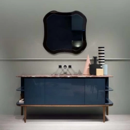 ANTONIO LUPI IL BAGNO Тумба под раковину 720х540х500 мм, 1 ящик SLIM H18 Noce Americano, цвет Strada lucido (GAL372.783+WOOD1854.72)