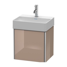Duravit XSquare База под раковину 434х340х397 мм, 1 дверца левая, Цвет капучино глянцевый (для раковины 073245) (XS4060L8686)