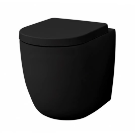 Artceram FILE 2.0 Унитаз напольный 53х37хh42см, безободковый, слив универсальный, с крепежом, цвет: черный матовый (FLV005 17 30 nero matt)