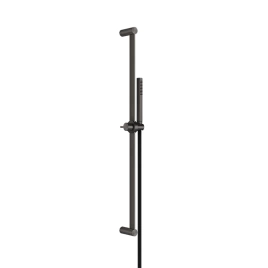 GESSI 316 Штанга в комплекте с душевой лейкой с легкой очисткой, шланг 1,50 м, цвет: brushed black metal pvd (54044#707)