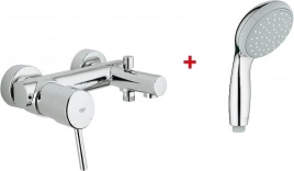 Комплект для ванной Смеситель Grohe Concetto 32211001 для ванны с душем + Душевая лейка Grohe Tempesta New 100 27597000