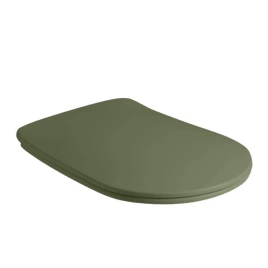 Kerasan Nolita Сиденье для унитаза SLIM быстросъемное, цвет Verde, петли хром (микролифт) (539111)
