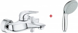 Комплект для ванной Смеситель Grohe Eurostyle New 33591003 для ванны с душем + Душевая лейка Grohe Tempesta New 100 27597000