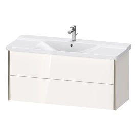 Duravit XViu Тумба подвесная 565x1210x469мм, для раковины 233212, 2 ящика, цвет: белый глянцевый/champagne matt (XV41180B122)