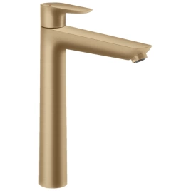 Hansgrohe Talis E Смеситель для раковины 240, на 1 отв, с донным клапаном, излив 183мм, h234мм, цвет: шлифованная бронза (71716140)