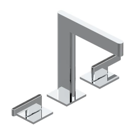 THG ICON-X CARBONE GOLD A MANETTES Смеситель для раковины на 3 отверстия, с донным клапаном, цвет хром (U7T-A02-151)