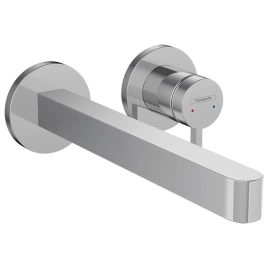 HANSGROHE FINORIS Смеситель для раковины настенный, однорычажный, излив 228 мм, внешняя часть, цвет хром (76050000)
