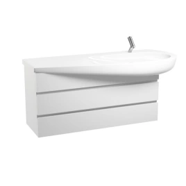 Laufen Alessi One Тумба под раковину 814974, 990х320х485мм, с 2 выдвиж. ящиками, с сифоном, цвет: белый глянцевый (4.2450.0.097.631.1)