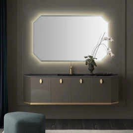 VITAGE milldue edition Dandy Тумба для раковины 720х470х480 мм, 2 двери, ручки матовое золото, цвет глянцевый Fango (7743.121.330)