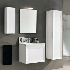EBAN Paola 60, база подвесная 60x47xh48.5, с 1 выдв.+1внутр. ящиками, без ручек, доводчики Blum, цвет bianco assoluto (FBSPA060-BAx0 bi assoluto)