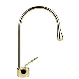 Gessi Goccia Смеситель для раковины на 1 отверстие, излив 174мм R=90, цвет: Gold CCP (33601#080)