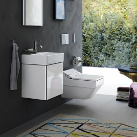 Duravit XSquare База под раковину 434х340х397 мм, 1 дверца левая, Цвет белый глянцевый (для раковины 073245) (XS4060L2222)