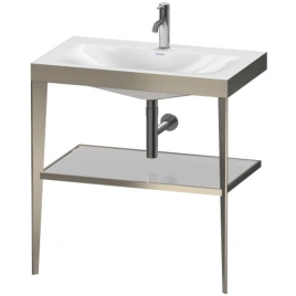 Duravit XViu Консоль напольная, 850x800x480мм с полкой, с раковиной без перелива, 1 отв, цвет: champagne matt/crome (XV4715OB110)