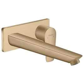 Hansgrohe Talis E Встраиваемый смеситель для раковины, излив 225мм (внешняя часть), цвет: шлифованная бронза (71734140)