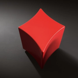 Kerasan Artwork Столик декоративный на стальной основе QUADRI, 55х45х41 см, цвет красный глянцевый (4715K2)
