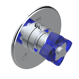 THG PETALE DE CRISTAL BLEU Переключатель встраиваемый, внешняя часть, цвет хром (U6B-A02-48M2SB)