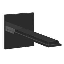 Gessi Eleganza Настенный излив на 1/2 для монтажа с удаленным управлением 46112+46106 (не входит в комплект), цвет: черный металлик (46100#706)
