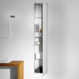 EMCO Asis 300 Модуль встраиваемый, LED-подсветка 4 полки, зеркальная дверь правая/левая, цвет хром (9720 280 13)