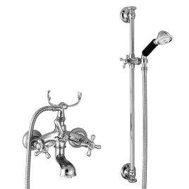 Stella Roma Смеситель для ванны 3274/302/6 со штангой и ручным душем, цвет: хром (RM 02203 CR00)