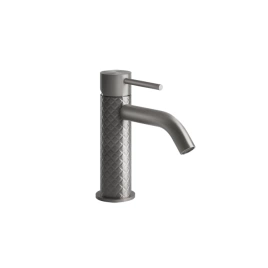GESSI 316 Смеситель для раковины на 1 отверстие без донного клапана, излив 123мм, цвет: steel brushed (54102#239)