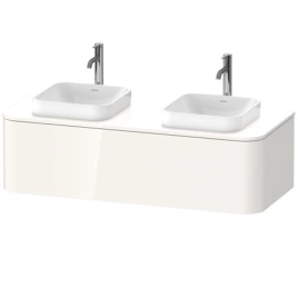 Duravit Happy D.2 Plus Столешница 16x1300x550мм для тумбы HP4943 с вырезами под 2 раковины, цвет: белый глянцевый (HP032KB2222)