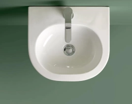 Раковина Kerasan Flo 40x37см с 1 отв под смеситель цвет белый (314901*1)