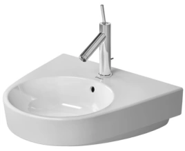 Раковина Duravit подвесная 600х500 мм с полупьедесталом с 1 отв под смесительитель с переливом цвет белый (2323600000)