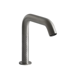GESSI 316 INTRECCIO Смеситель для раковины, электронный, с кран-фильтром для регулировки температ и напора воды, выс излива 150 мм, цвет Steel Brushed (54181#239)