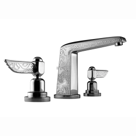 Nicolazzi Liberty Смеситель для раковины, на 3 отверствия, с донным клапаном, цвет: хром (1008CR16)