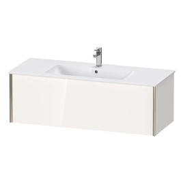 Duravit XViu Тумба подвесная 400x1210x480мм, для раковины 233612, 1 ящик, цвет: белый глянцевый/champagne matt (XV40280B122)