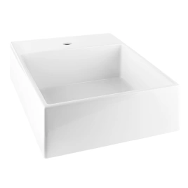 Раковина Gessi Rettangolo подвесная-накладная 50 5х40см с 1 отв (разметка на 3 отв) с донным клапаном Stop Go цвет белый