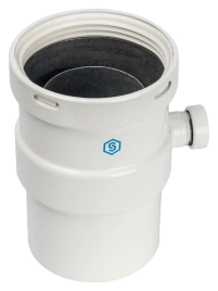 Элемент дымохода Stout вертикальный DN80 п/м с патрубком для отвода конденсата SCA-0080-020137