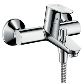 Hansgrohe Focus Смеситель для ванны, настенный, излив 180мм, переключатель вакумный, цвет: хром (31940000)