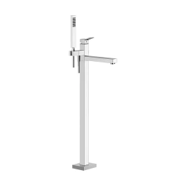 Gessi Rettangolo Напольный смеситель для ванны с ручным душем (внешние части), цвет: хром (53129#031)