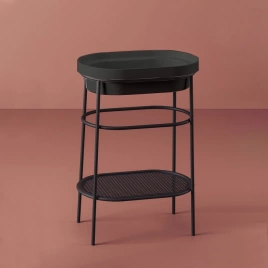 Artceram FUORI SCALA Металическая структура 36.5x58.6хh83см для раковины Fuori Scala ovale 59, цвет: черный матовый (без полки) (ACA055 17)