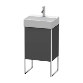 Duravit XSquare База под раковину 434х340х739 мм, с ножками встр. с регул.по выс. 1 стек полка, 1 дверца правая, Цвет графит матовый(для 073245) (XS4441R4949)