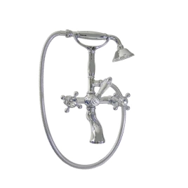 Nicolazzi Half Dome Crystal Смеситель для ванны с душем настенный на 2 отверствия, излив: 155 мм цвет: хром (1401CR93)