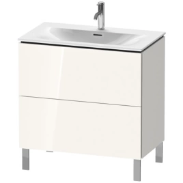 Duravit L-Cube Тумба напольная под раковину 234483, 2 ящика, 704x820x481мм, цвет White High Gloss (LC659702222)