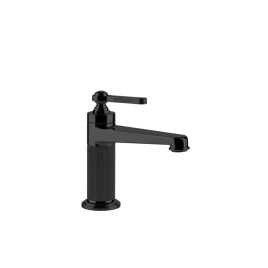 GESSI VENTI20 Смеситель для раковины на 1 отверстие, однорычажный, в комплекте с донным клапаном, цвет черный матовый (65001#299)