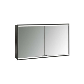Emco Prime Зеркальный шкаф с подсветкой LED2 Facelift встраив. модель, 1200 mm, 2-дверки, IP 20, цвет черный зеркальная задняя стенка (9497 135 56)