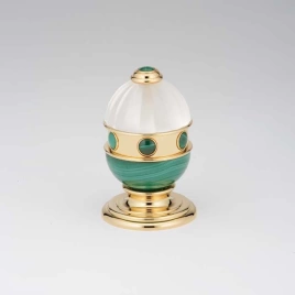 THG CHEVERNY MALACHITE Вентиль смесителя для раковины, вставки малахит, цвет полированное золото (A1S-F01-35)
