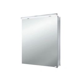 EMCO Flat Зеркальный шкаф 600 мм, LED-подсветка, 1 дверь, 2 полки, розетка, без нижней подсветки (9797 050 67)