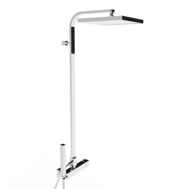 Stella Bamboo Quadro Душевой комплект 3283/420/306-300: смеситель, штанга+ручной+верхний душ 300мм, цвет: хром (BQ 02422 CR00)